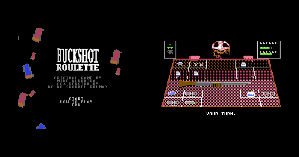 Commodore User Port Buckshot Roulette C64 – Play the Commodore 64 Port Online